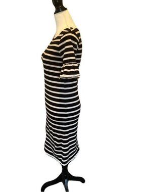 White Striped Cotton Dress